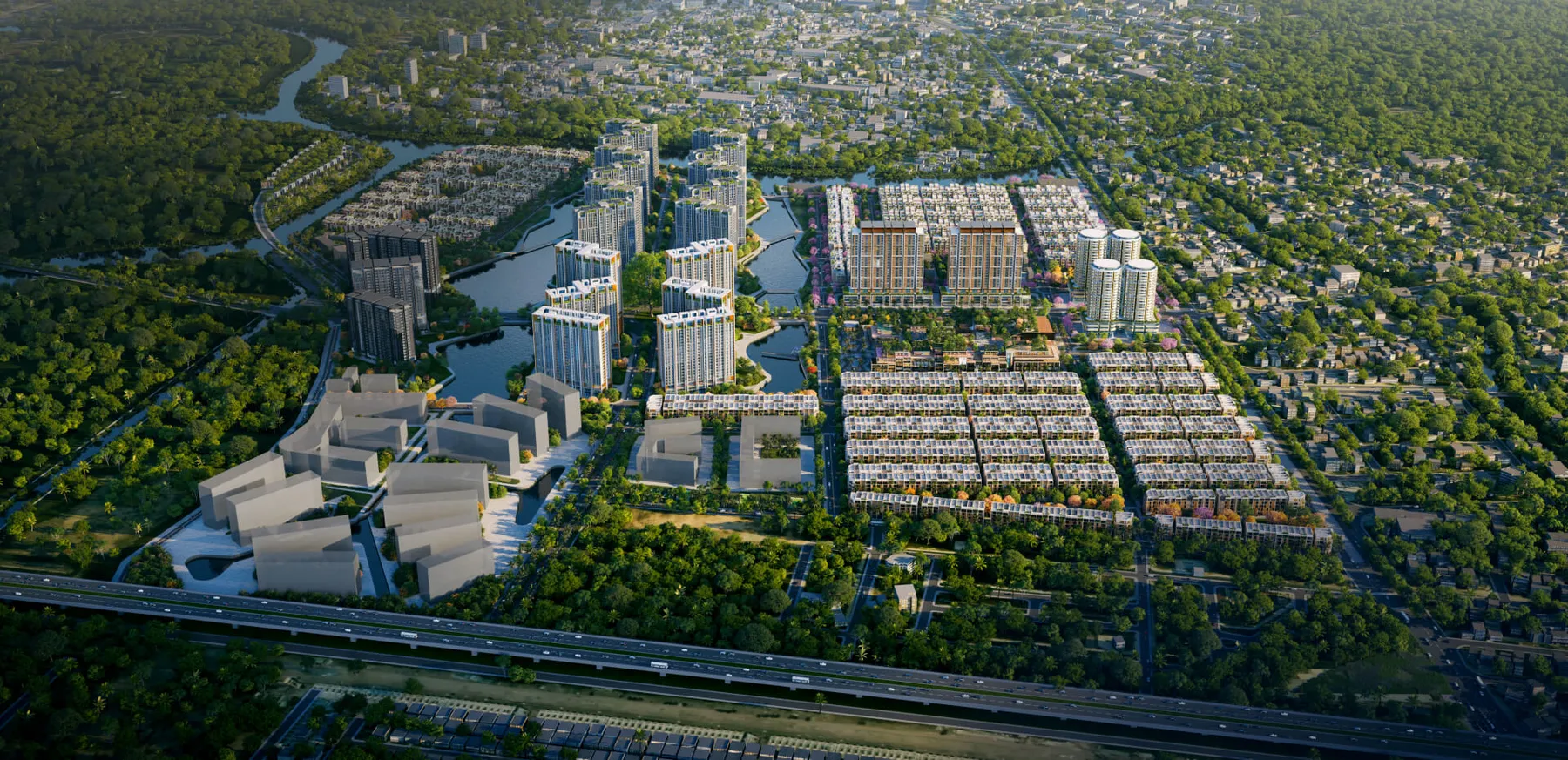 Phối cảnh khu đô thị The Global City nhìn từ trên cao